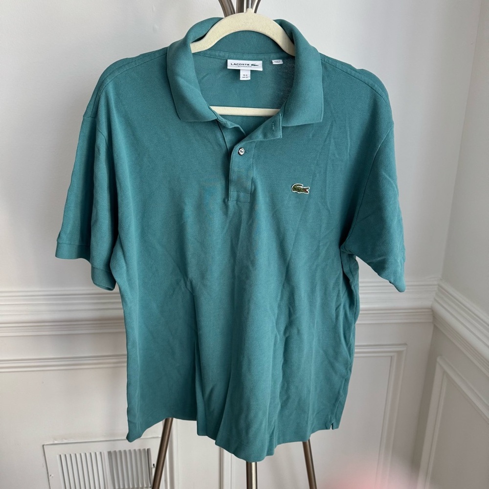 Lacoste Men's Teal Polo Shirt Size XL